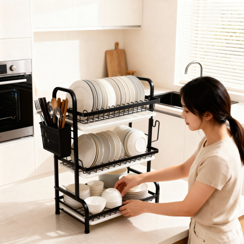 3-Tier Countertop Dish Drying Rack