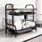 2-Tier Steel Dish Drying Rack