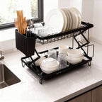 Dual-Layer Dish Drying Rack