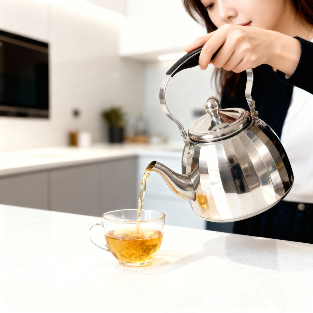 Stainless Steel Ribbed Kettle