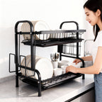 2-Tier Steel Dish Drying Rack