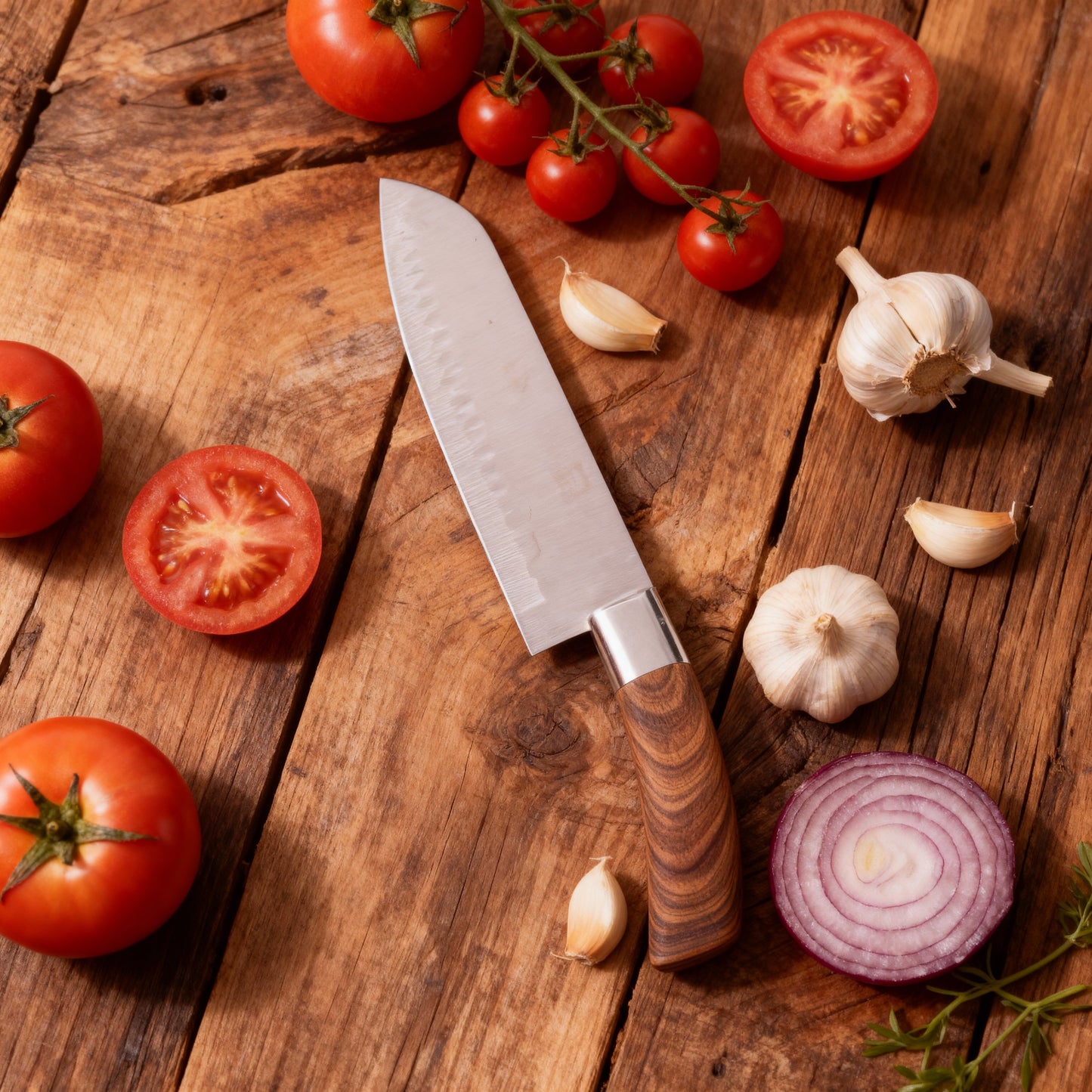 Couteau de Chef Artisan Poignée Marron