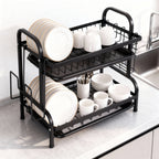 2-Tier Steel Dish Drying Rack