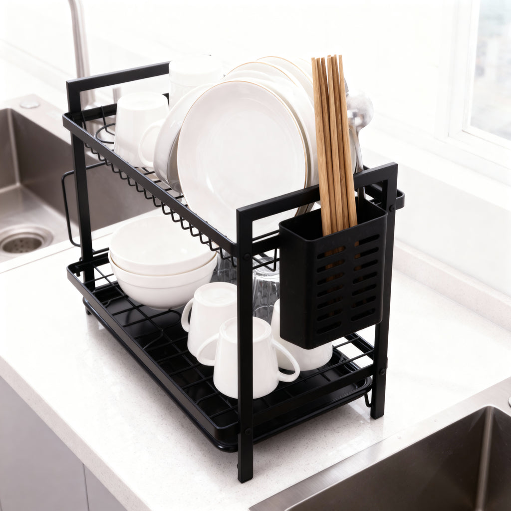 Essential Two-Tier Dish Drying Rack