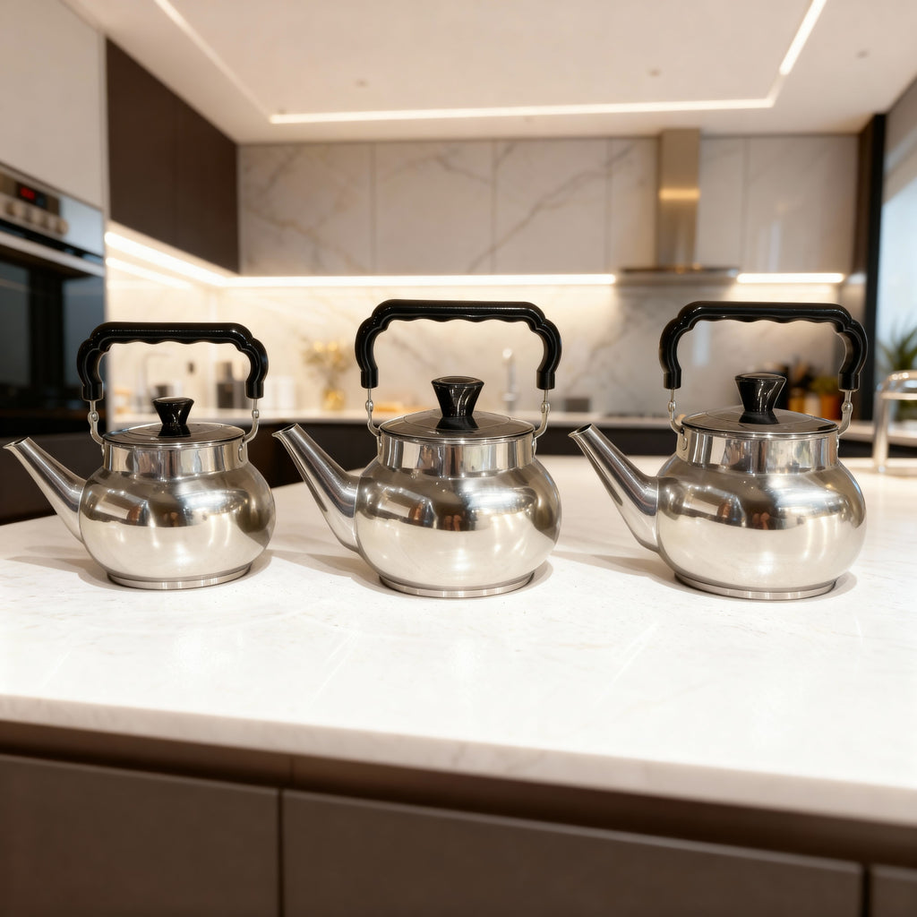 TriServe Stainless Steel Kettle Set