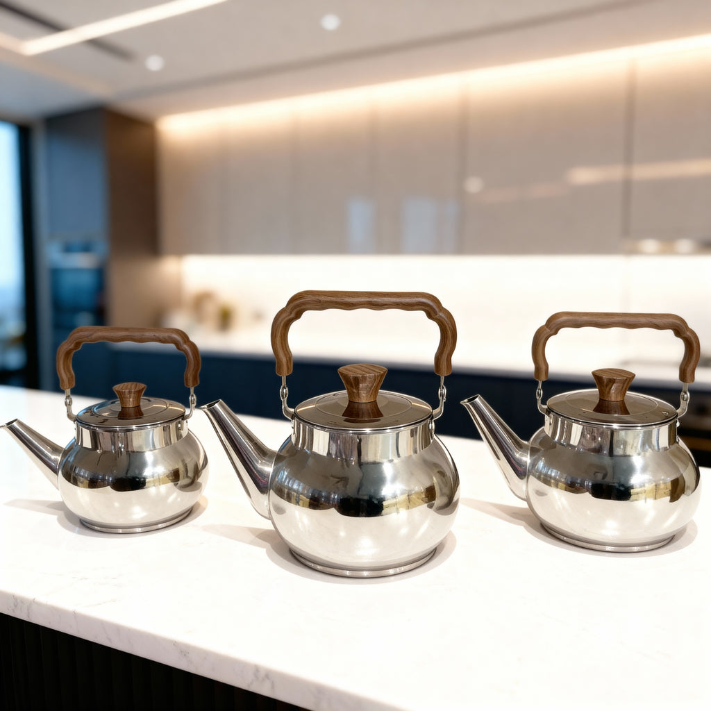 TriServe Stainless Steel Kettle Set