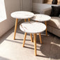 Ensemble de 3 tables gigognes à plateau en marbre