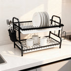 Compact 2-Tier Dish Drying Rack