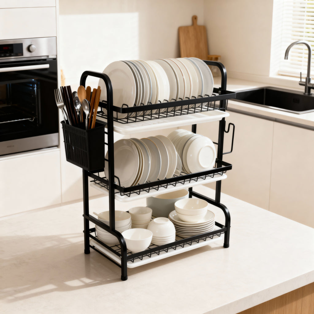 3-Tier Countertop Dish Drying Rack