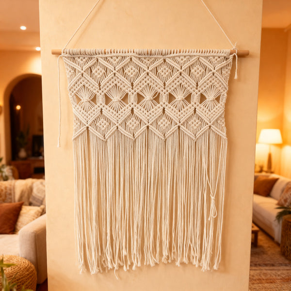  tenture murale en macramé fait main