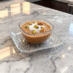 Crystal Glass Bowl & Tray Set
