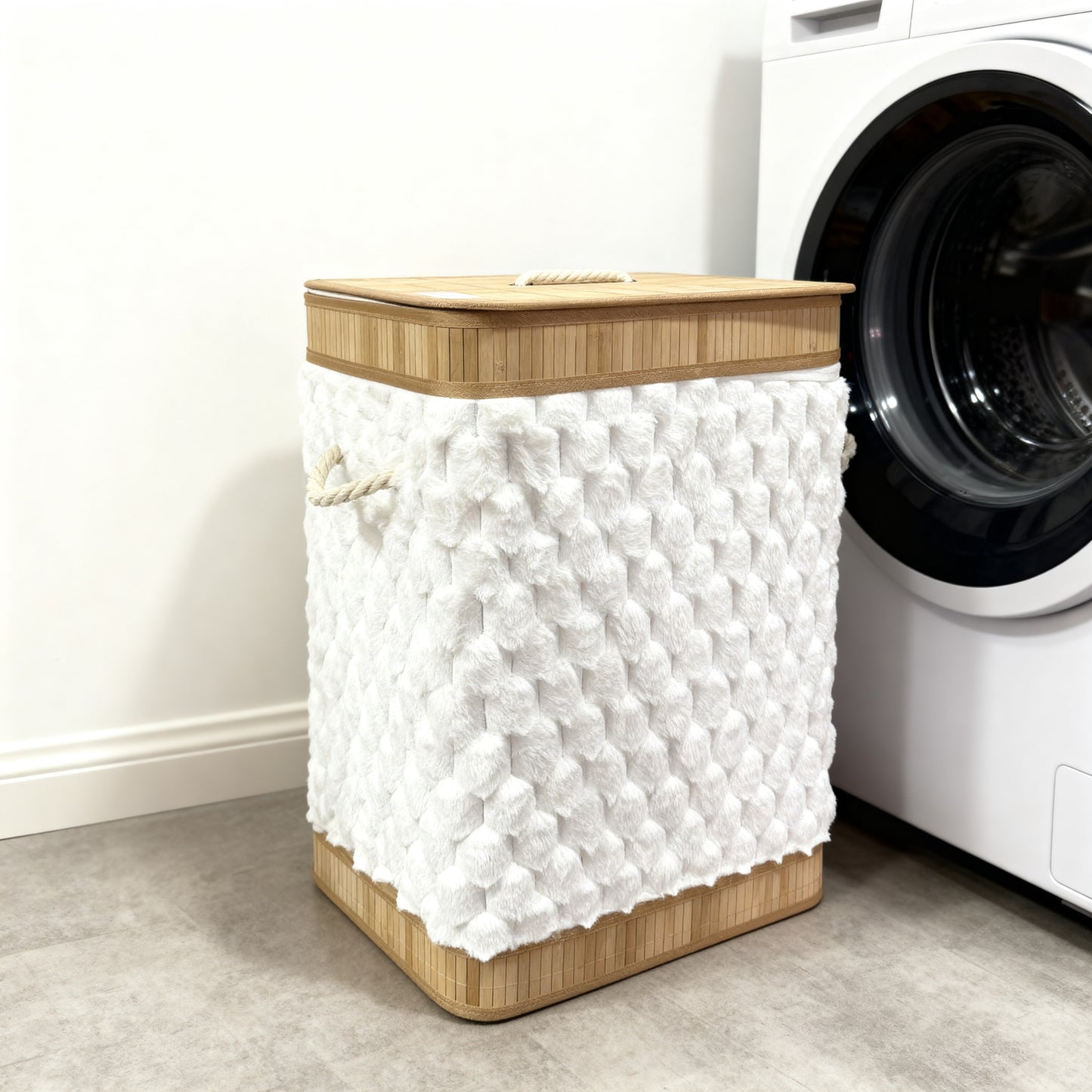 Panier à Linge en Bambou Pelucheux