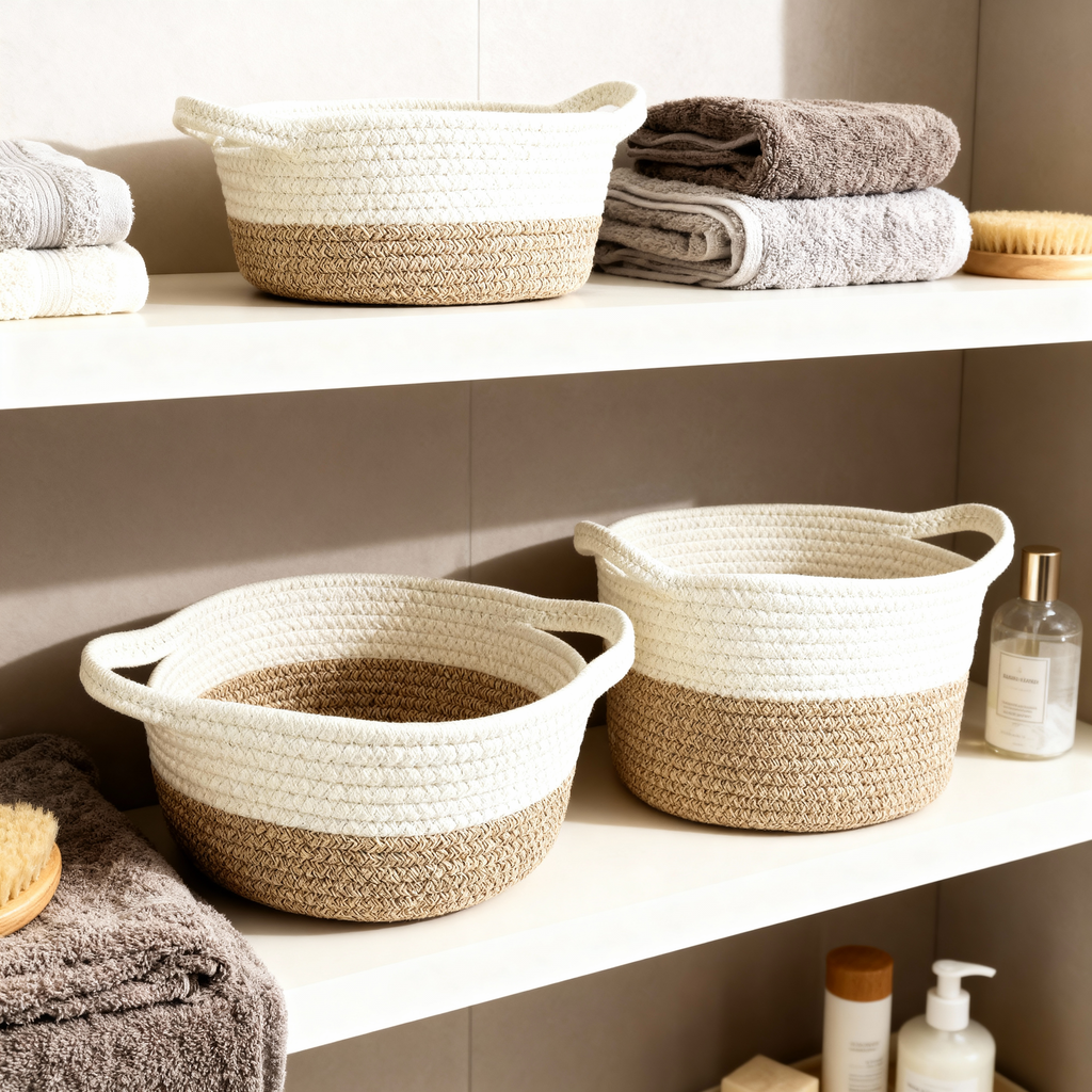 Woven Cotton Storage Baskets