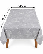 Gray ginkgo leaf tablecloth 140 x 180 cm dimensions