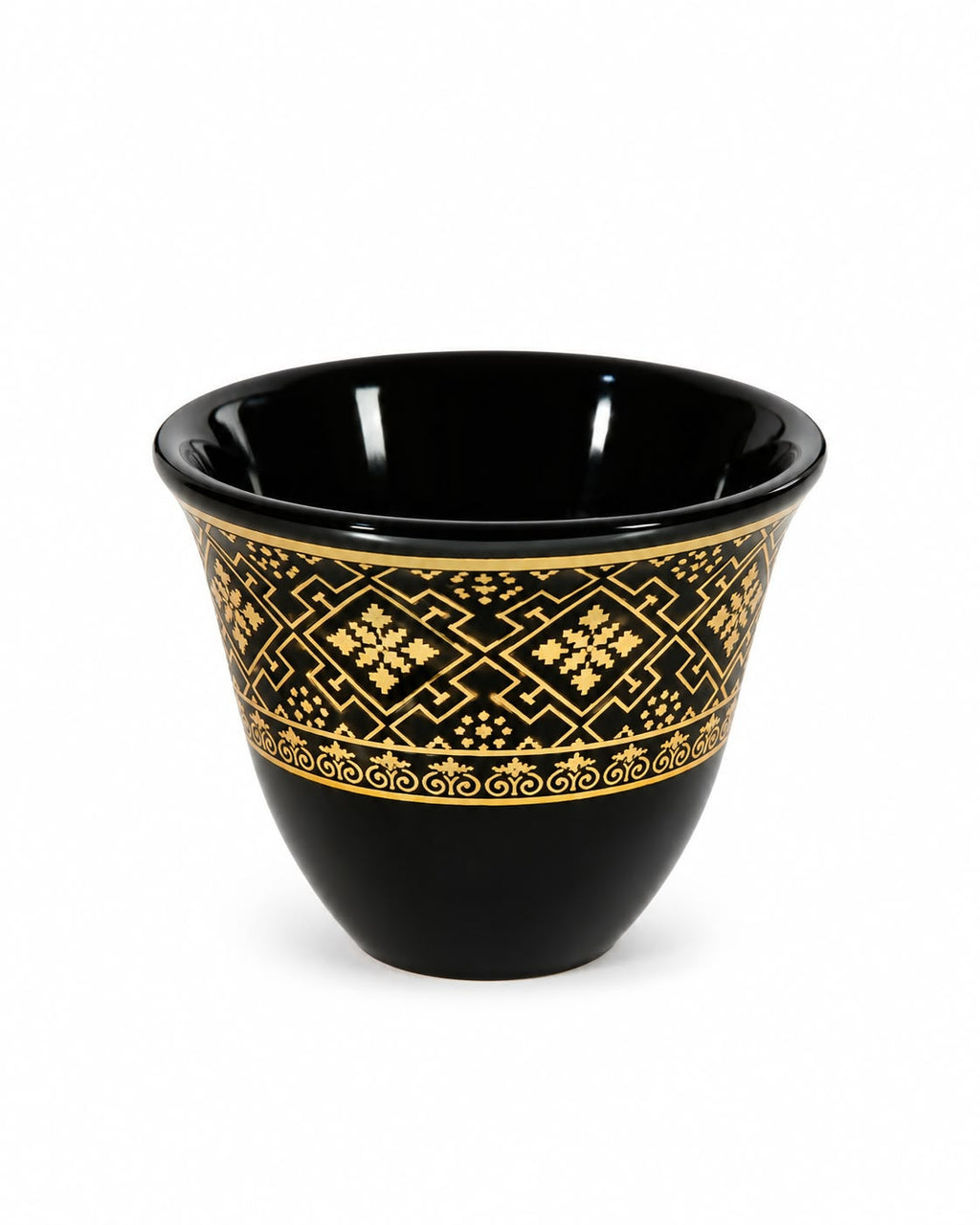 HA33-2 black and gold Arabic coffee cup set - design 2