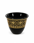 HA33-2 black and gold Arabic coffee cup set - design 2