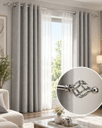 Extendable lattice finial curtain rod in four colors