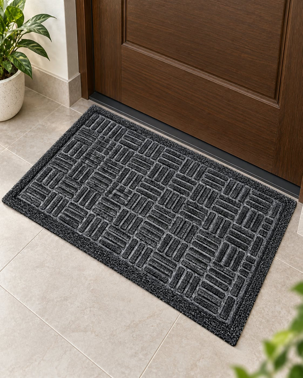 Basket weave doormat design 1
