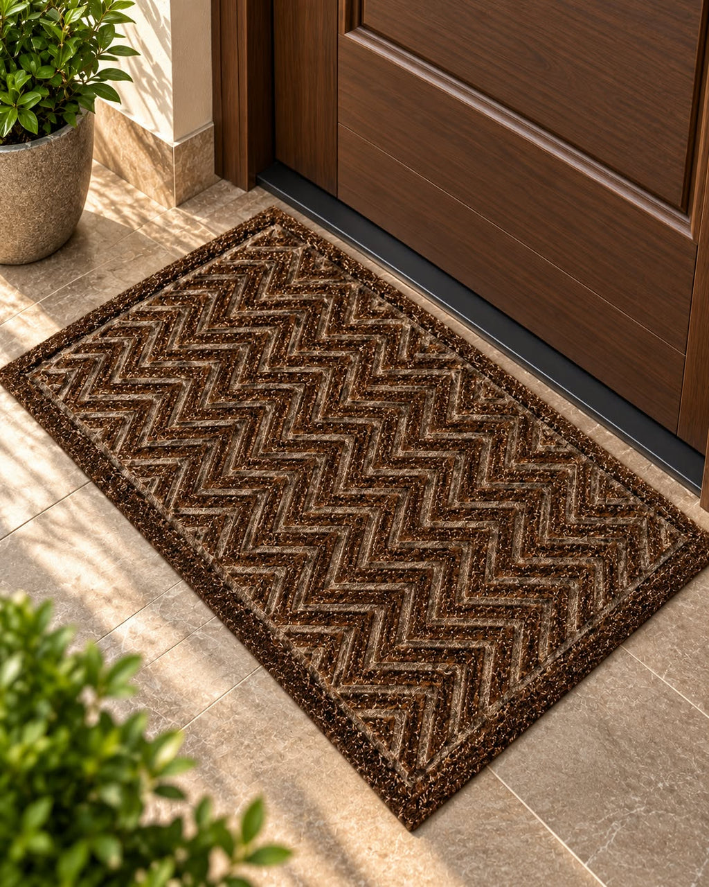 Chevron pattern doormat design 3