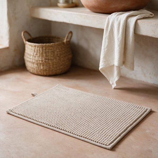 Soft Absorbent Plain Chenille Bathroom Mat