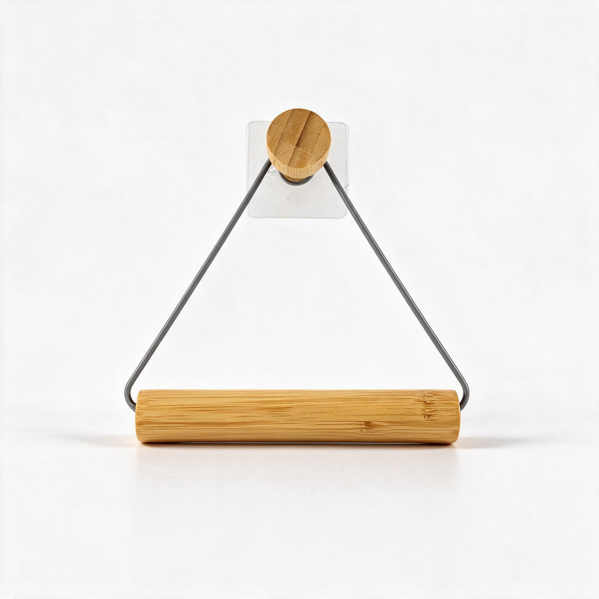 No-Drill Hanging Bamboo Towel Bar