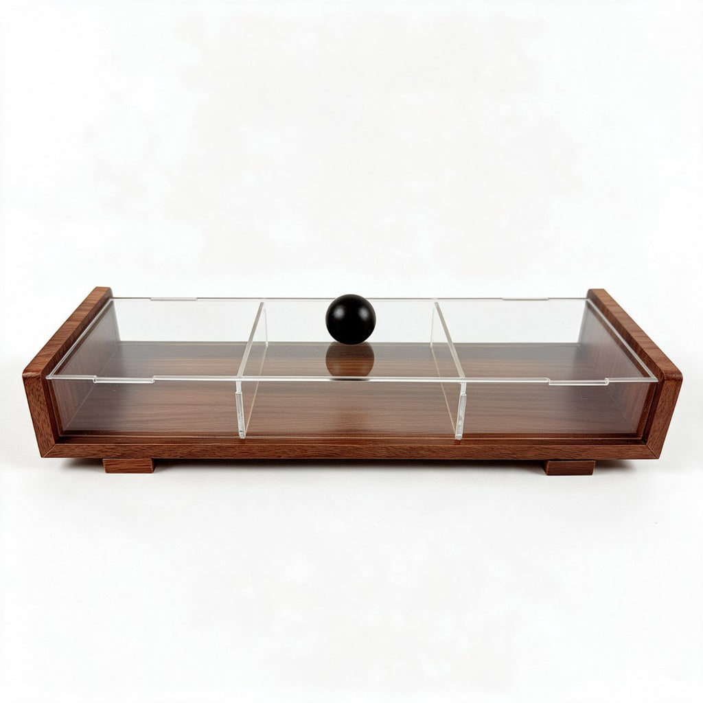Wooden &amp; Plexi Nuts and Dates Serving Tray