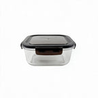 Glass Food Storage Container with Locking Lid-Square