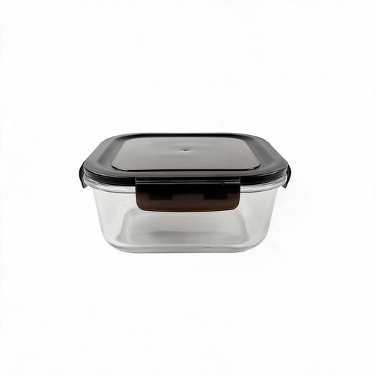 Glass Food Storage Container with Locking Lid-Square