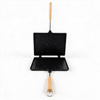 Non-Stick Grill Pan with Wooden Handles