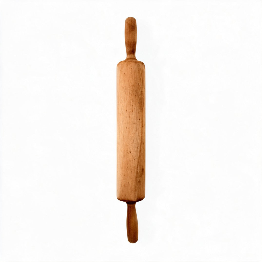 Wooden Rolling Pin with Rotating Handles