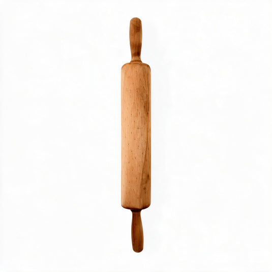 Wooden Rolling Pin with Rotating Handles