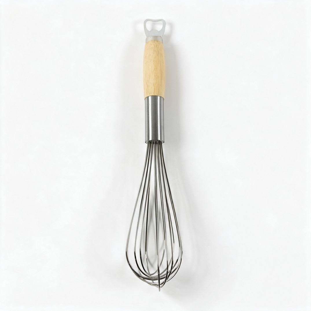 Stainless Steel Balloon Whisk with Wooden Handle