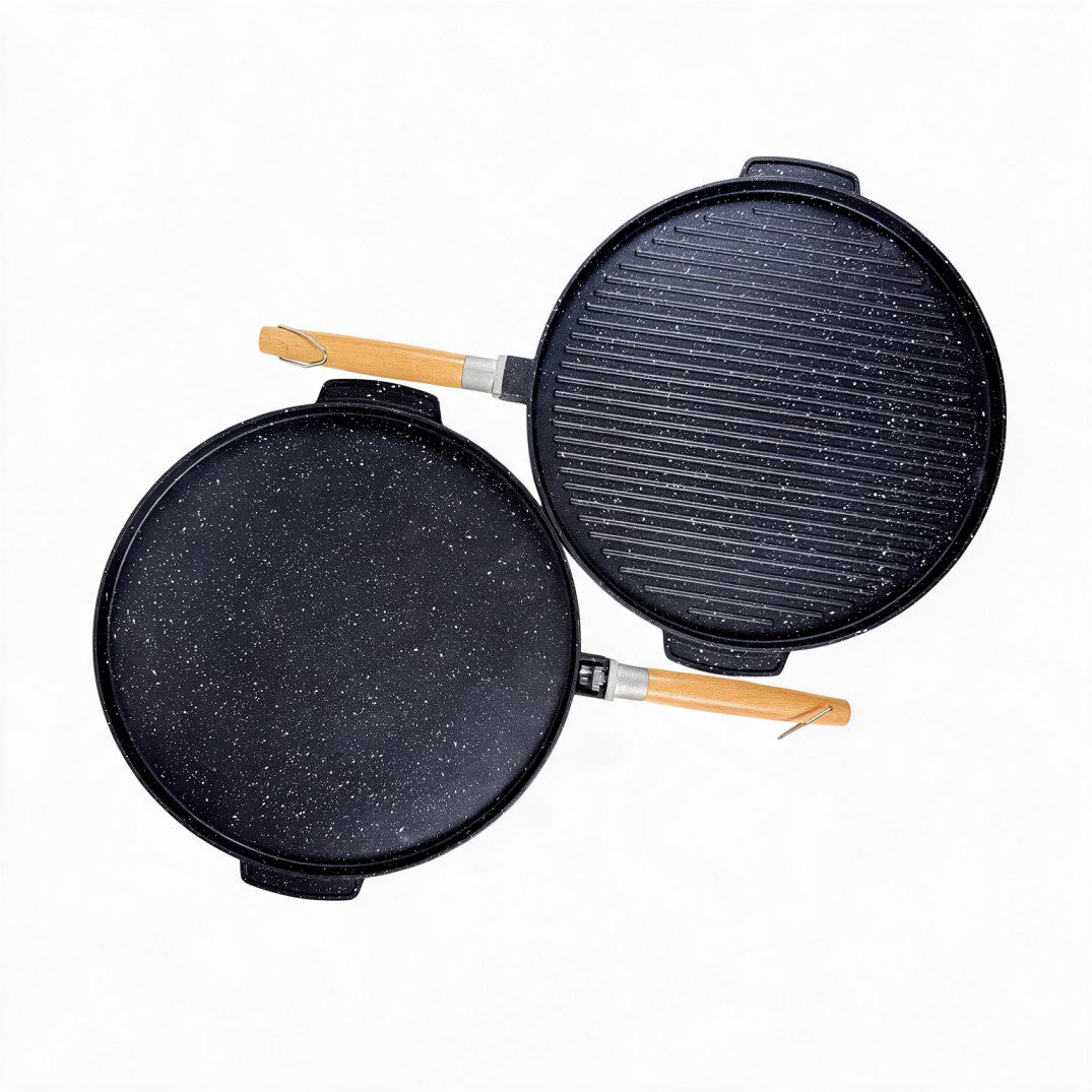 2-in-1 Reversible Non-Stick Crepe & Steak Pan
