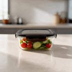 Glass Food Storage Container with Locking Lid-Square