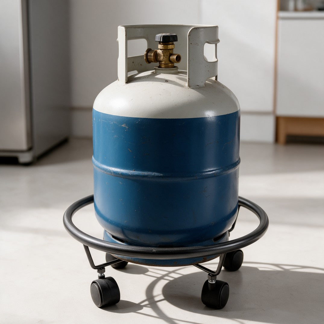 Heavy-Duty Round Metal Utility Stand with Wheels