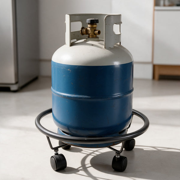 Heavy-Duty Round Metal Utility Stand with Wheels