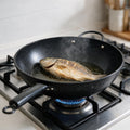 Granite Non-Stick Wok Pan with Long Black Handle