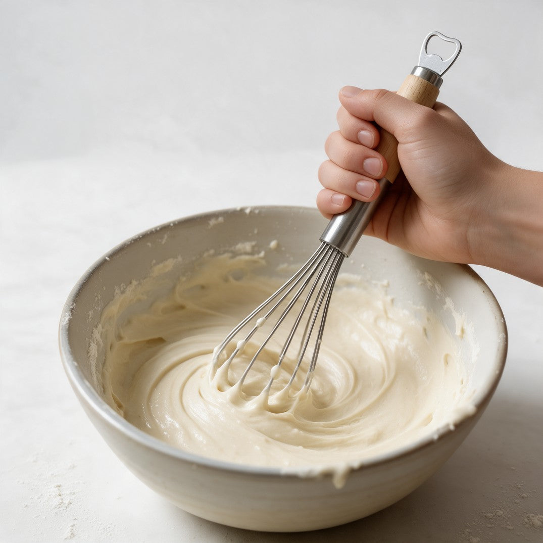 Stainless Steel Balloon Whisk with Wooden Handle