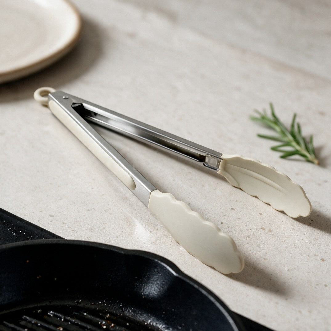 Stainless Steel Kitchen Tongs with Silicone Tips