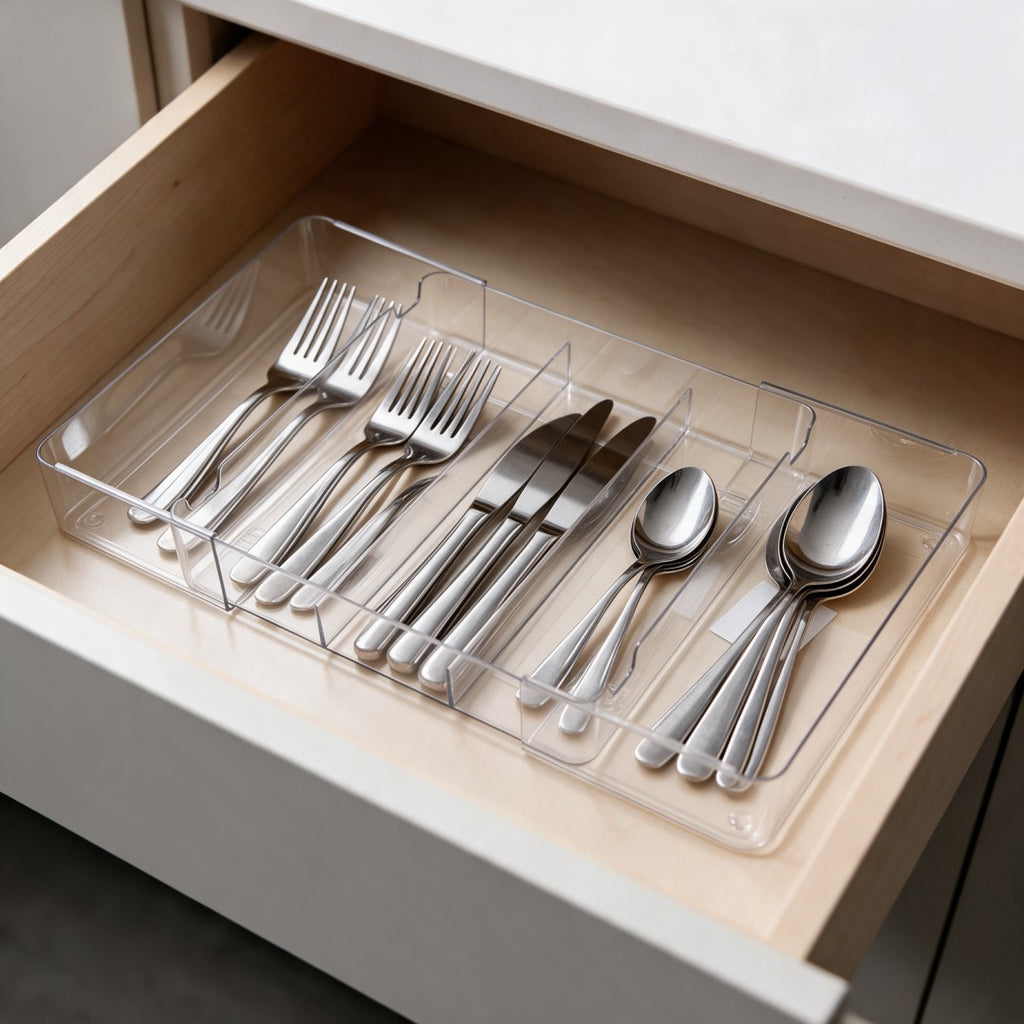 Expandable Plexi Cutlery Organizer
