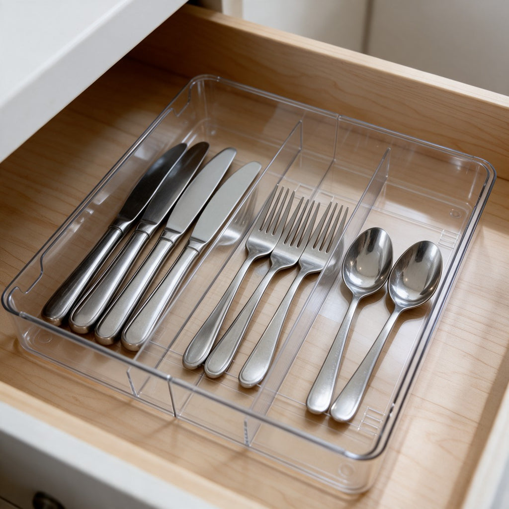 Expandable Plexi Cutlery Organizer