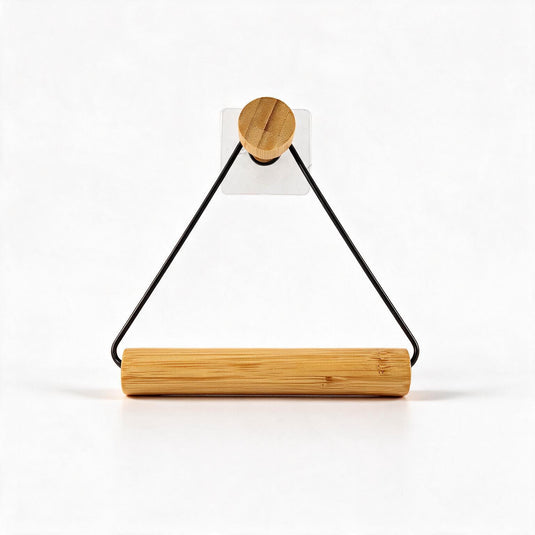 No-Drill Hanging Bamboo Towel Bar