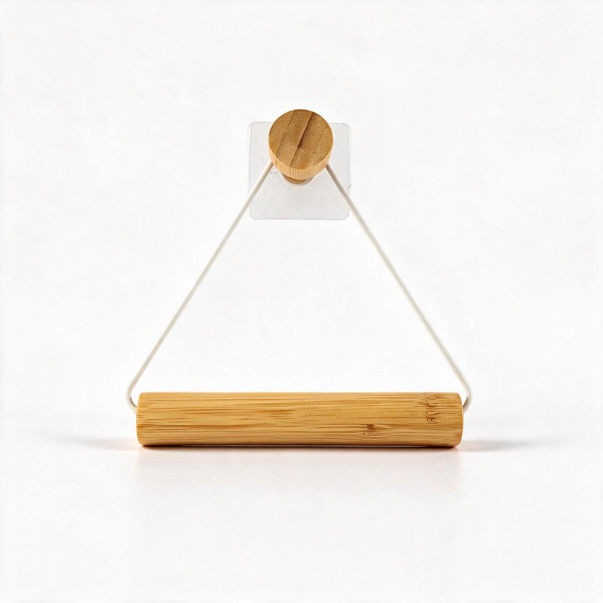 No-Drill Hanging Bamboo Towel Bar