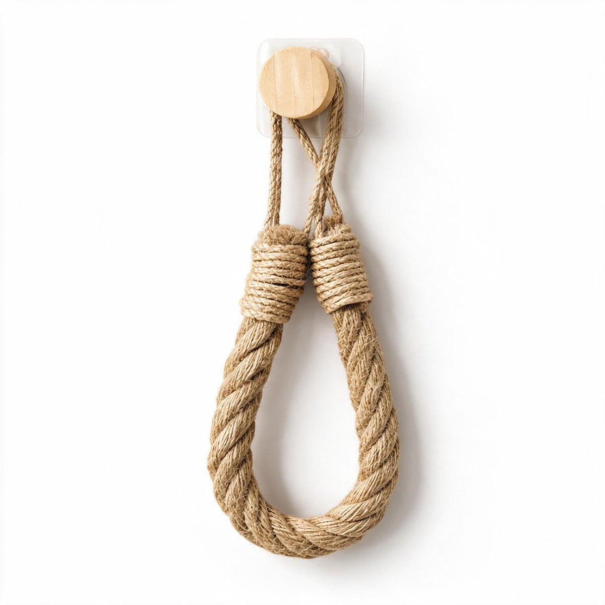 Boho Jute Rope Towel Holder – No Drill