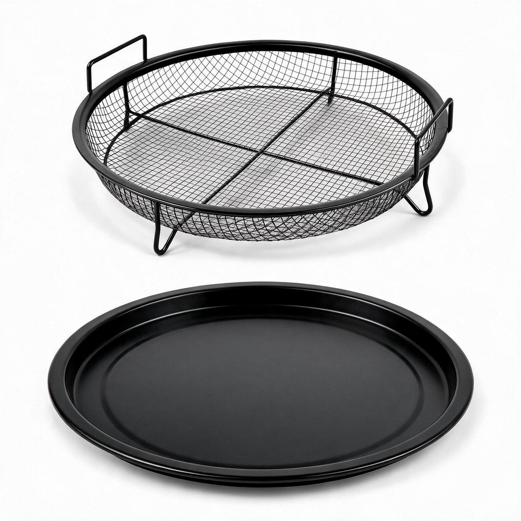 Round Serving Tray - Black