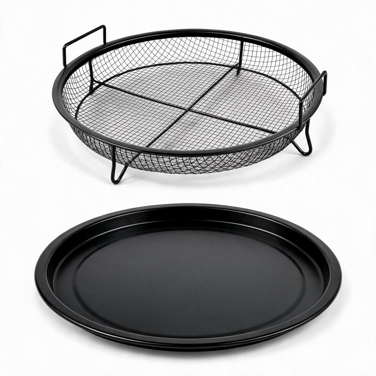 Round Serving Tray - Black