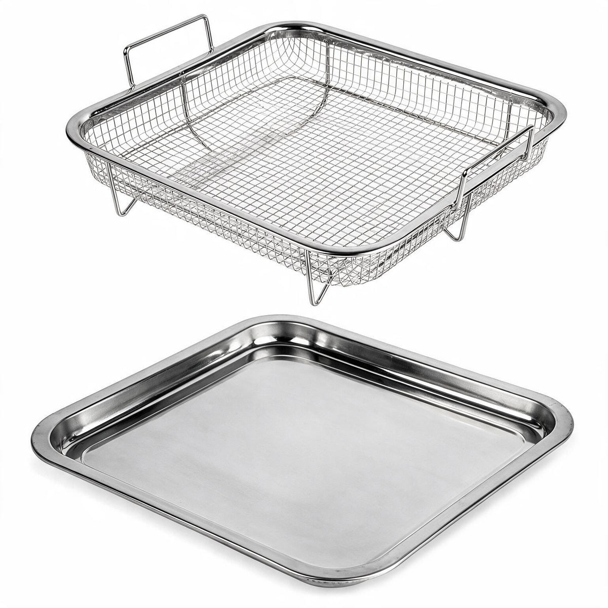 Square Serving Tray - Silver