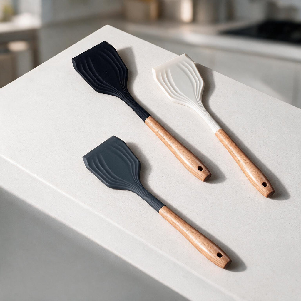 Spatule de cuisine en silicone avec manche en bois (Copie)