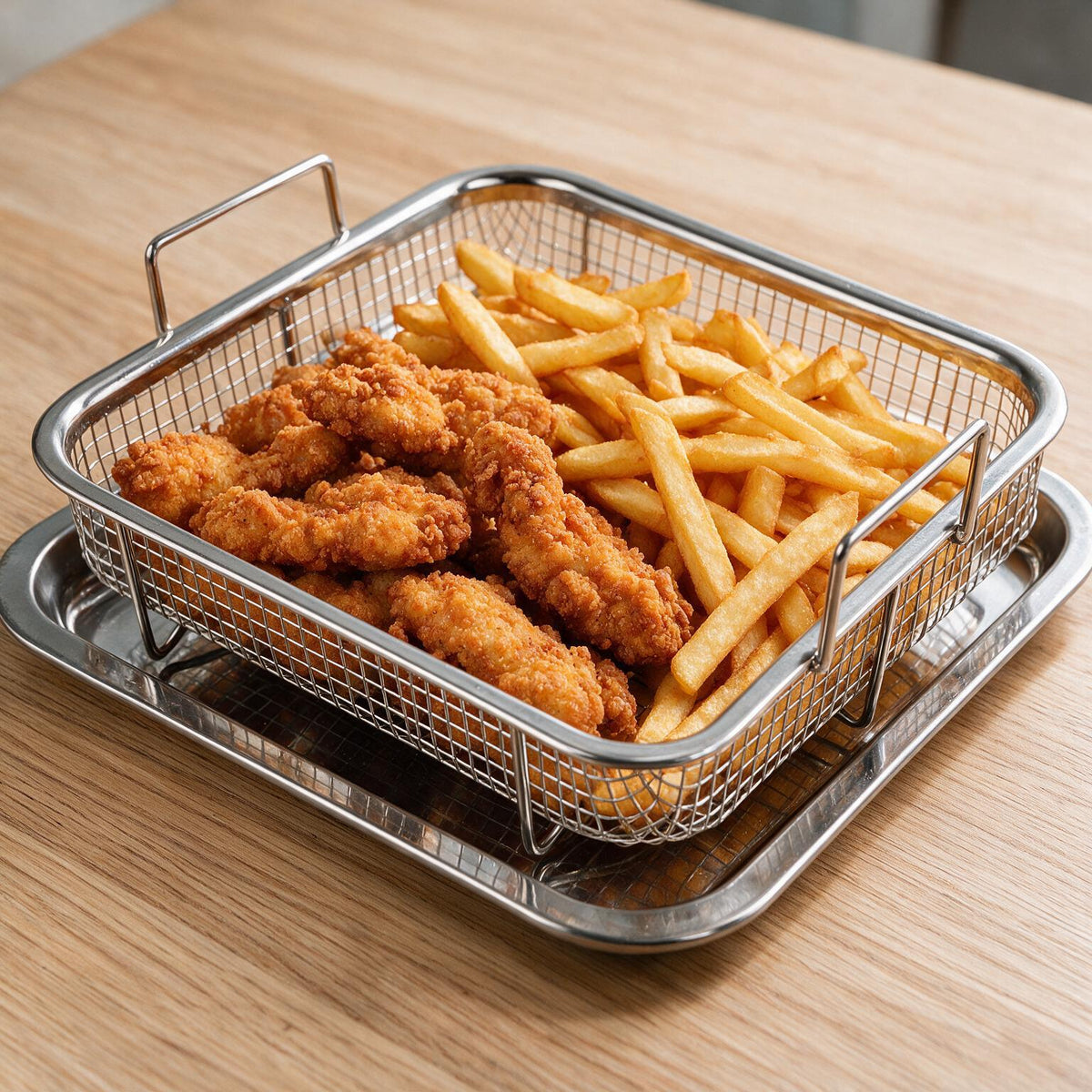 Square Serving Tray - Silver
