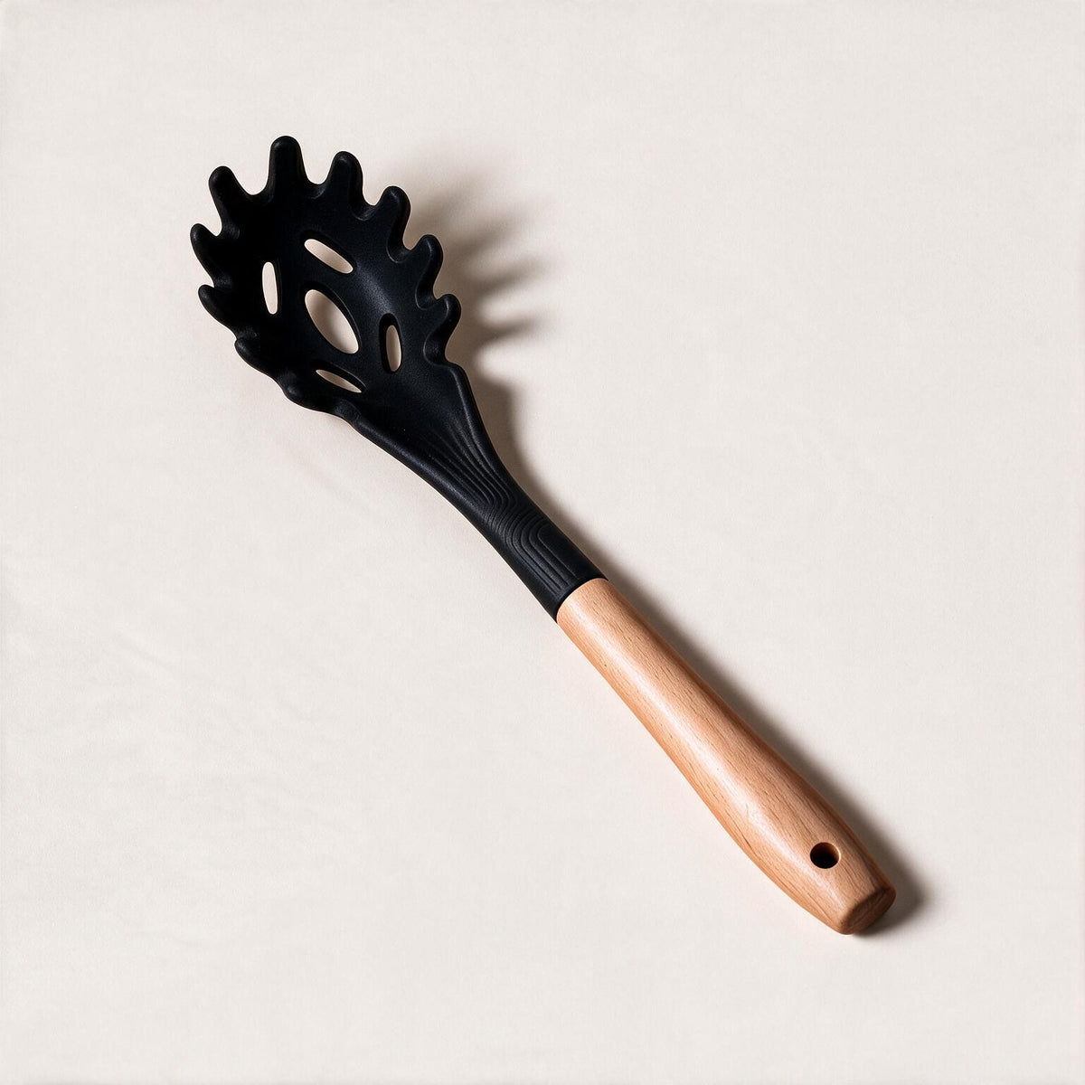 Silicone Pasta Server with Wooden Handle